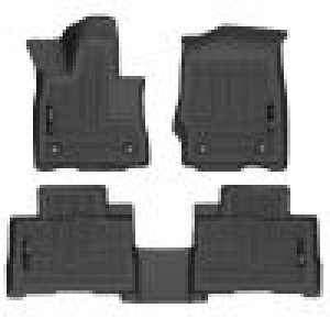 Lincoln Aviator Floor Mats - Front + 2nd Seat - Husky Liners - Weatherbeater - Black - `20-`21
